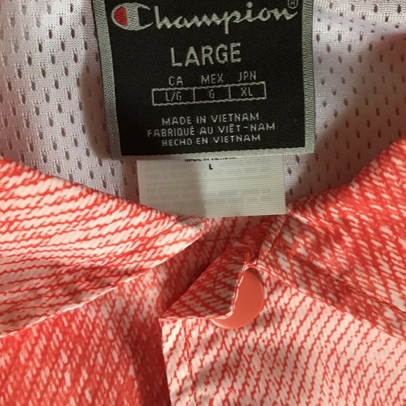 Champion Women's Zip Tape Coaches Jacket Orange - Picture 14 of 15